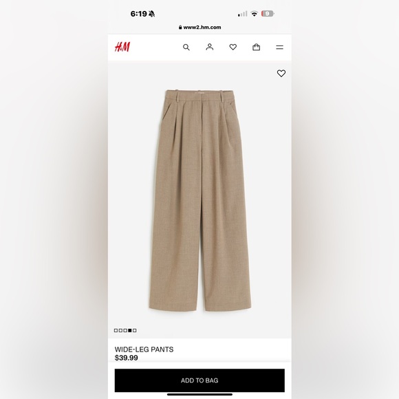 H&M wide legs slacks - Picture 3 of 3